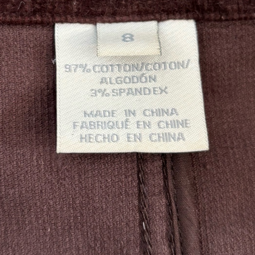 FDJ French Dressing Brown Corduroy Blazer Jacket Womens 8 Button Front Back Belt - Picture 7 of 11